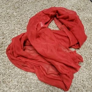 Red thin infinity scarf